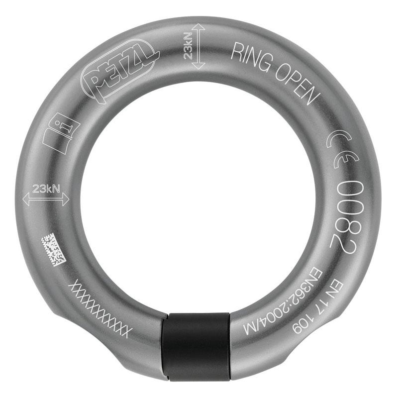 rozebíratelný kroužek PETZL Ring Open dark grey